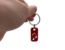 Load image into Gallery viewer, Beamed Eight Notes Keychain
