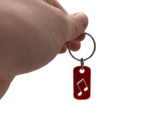 Load image into Gallery viewer, Small Music Rectangle Keychain
