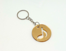 Load image into Gallery viewer, Eighth Note Circle Keychain

