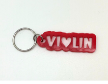 Load image into Gallery viewer, Violin Heart Keychain
