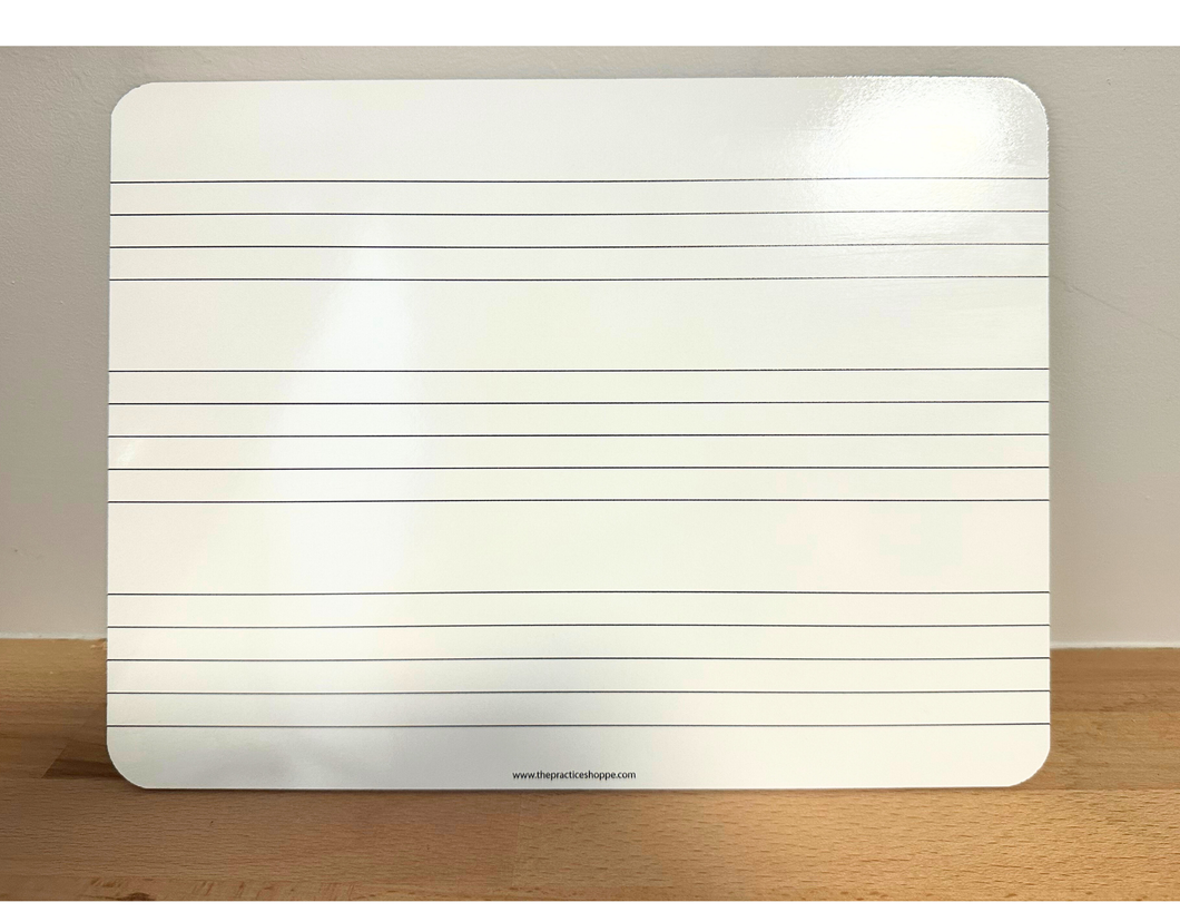 Three Blank Staves White Board