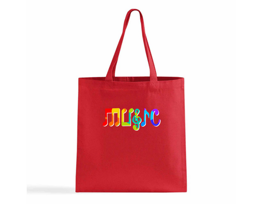 Rainbow Bubble Music Music Tote Bag