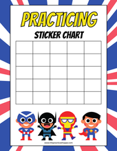 Load image into Gallery viewer, Practicing Sticker Chart (Digital Download)
