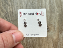 Load image into Gallery viewer, 925 Sterling Silver Violin Guitar Cello Earrings
