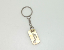 Load image into Gallery viewer, Eighth Note Rectangle Keychain
