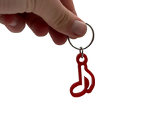 Load image into Gallery viewer, Eighth Note Outline Keychain
