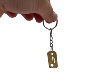 Load image into Gallery viewer, Small Music Rectangle Keychain
