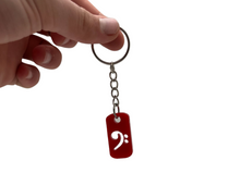 Load image into Gallery viewer, Small Music Rectangle Keychain
