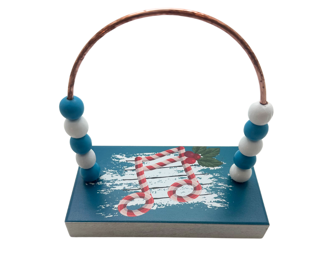 Holiday Candy Cane Note Bead Counter