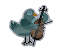 Load image into Gallery viewer, PS Bird Playing Cello Sticker
