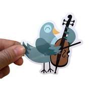 Load image into Gallery viewer, PS Bird Playing Cello Sticker
