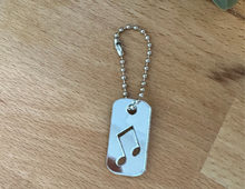 Load image into Gallery viewer, Small Music Rectangle Keychain
