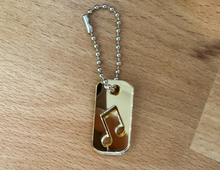 Load image into Gallery viewer, Small Music Rectangle Keychain
