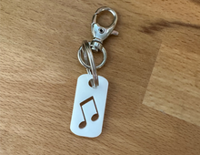 Load image into Gallery viewer, Small Music Rectangle Keychain
