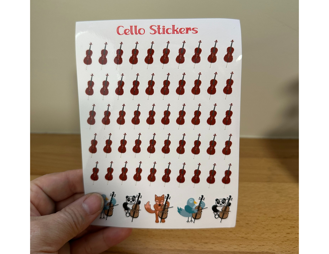 PS Sheet Cello Stickers