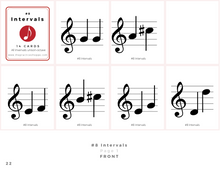 Load image into Gallery viewer, Treble Clef Interval Flashcards (Digital Download)
