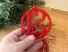 Load image into Gallery viewer, Alto Clef Acrylic Ornament
