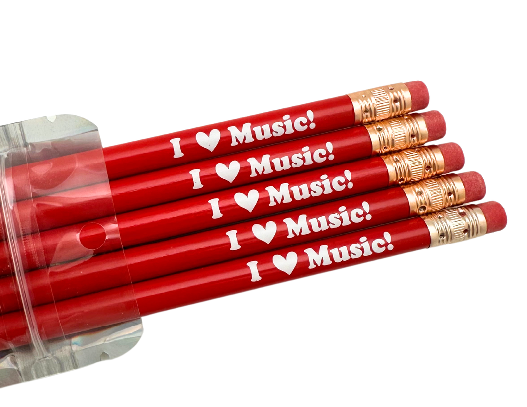 I Heart Music Pencils