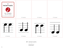 Load image into Gallery viewer, Treble Clef Interval Flashcards (Digital Download)
