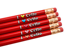 Load image into Gallery viewer, I Heart Cello Pencils
