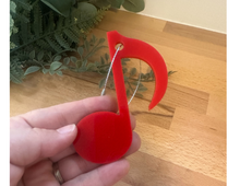 Load image into Gallery viewer, Eighth Note Acrylic Ornament
