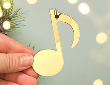 Load image into Gallery viewer, Eighth Note Acrylic Ornament
