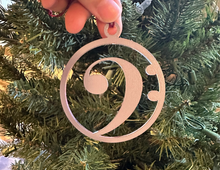 Load image into Gallery viewer, Bass Clef Acrylic Ornament
