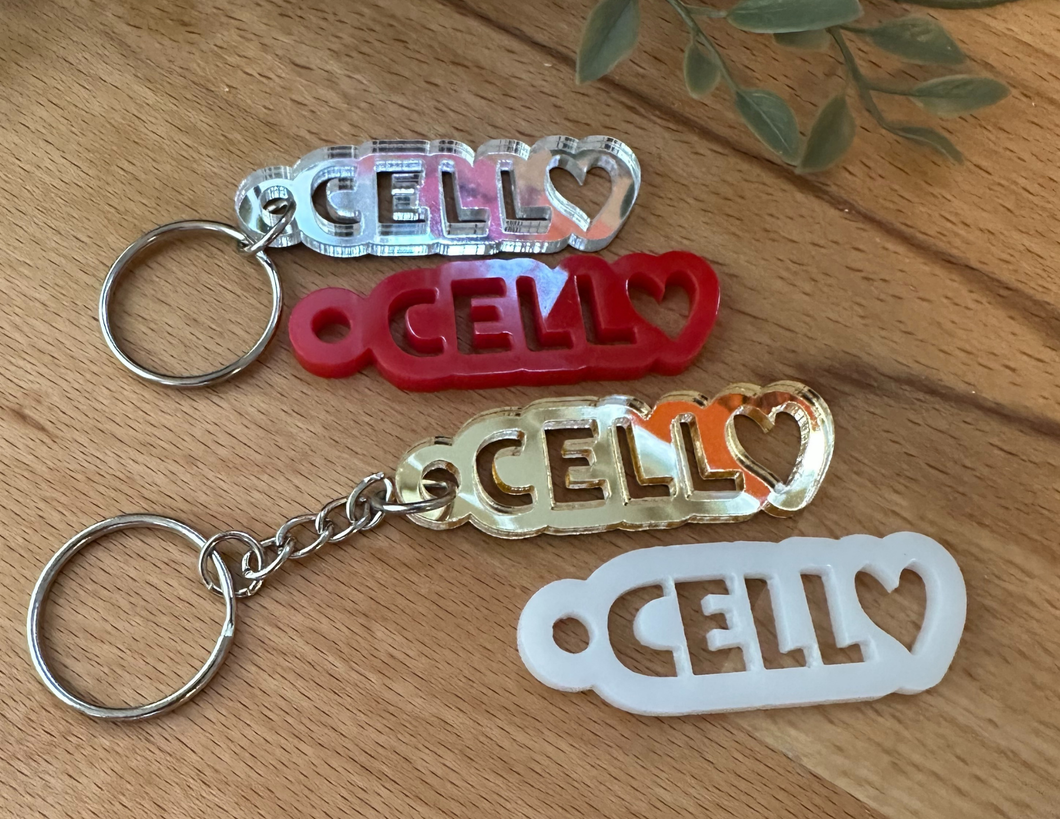 Cello Heart Keychain