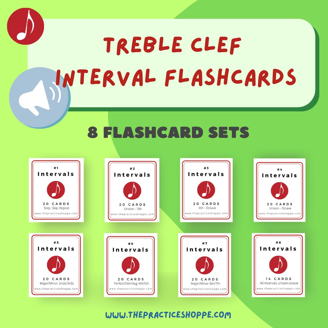 Treble Clef Interval Flashcards (Digital Download)