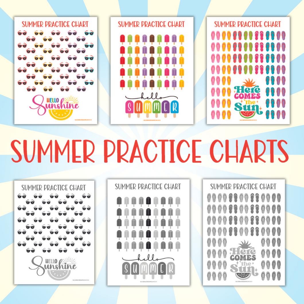 Summer Practice Charts (Digital Download)